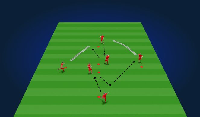 Football/Soccer Session Plan Drill (Colour): Diamond Passing