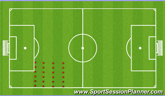 Football/Soccer Session Plan Drill (Colour): Warm up