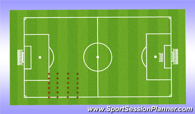 Football/Soccer Session Plan Drill (Colour): Warm Up