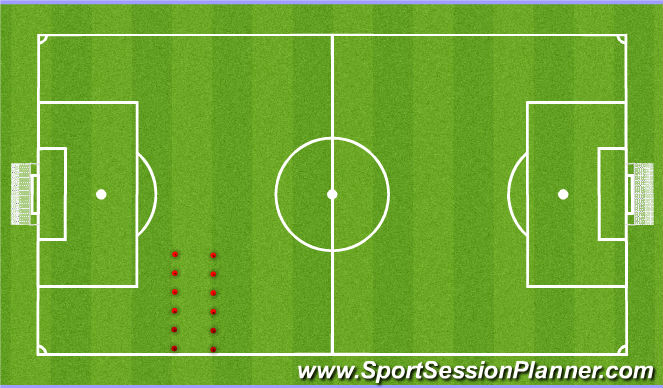 Football/Soccer Session Plan Drill (Colour): Warm up