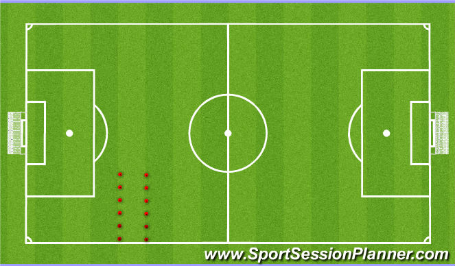 Football/Soccer Session Plan Drill (Colour): Warm up