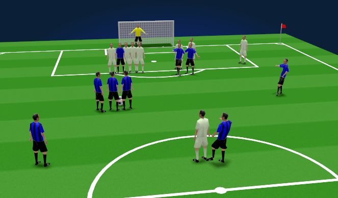 Football/Soccer Session Plan Drill (Colour): Set Up.