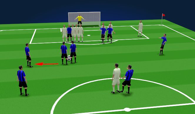 Football/Soccer Session Plan Drill (Colour): Decoy.