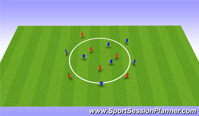 Football/Soccer Session Plan Drill (Colour): Passing Practice