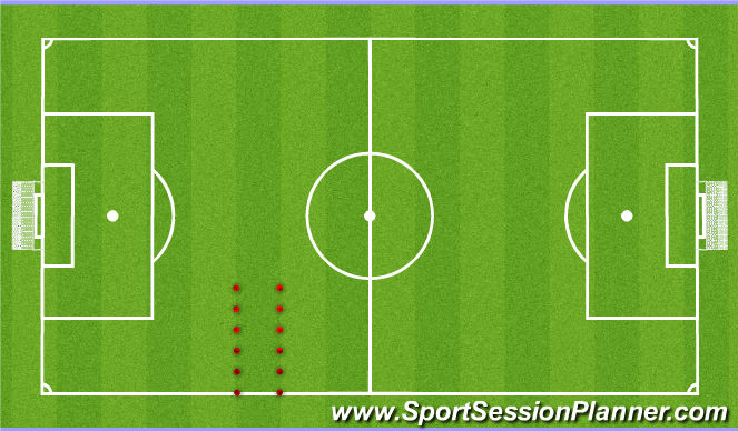 Football/Soccer Session Plan Drill (Colour): Warm Up