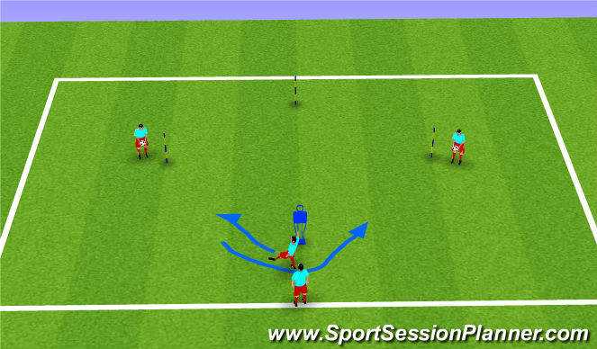 Football/Soccer Session Plan Drill (Colour): Passing & Receiving 1