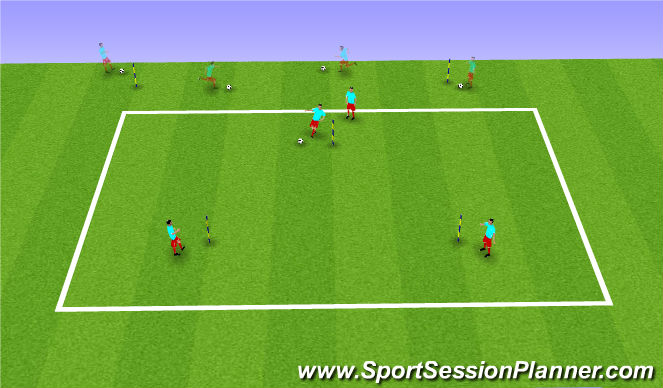 Football/Soccer Session Plan Drill (Colour): Passing & Receiving 2