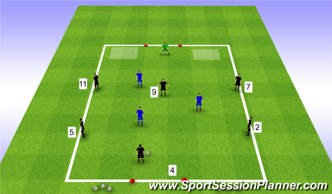 Football/Soccer Session Plan Drill (Colour): Skill Training (25mins)