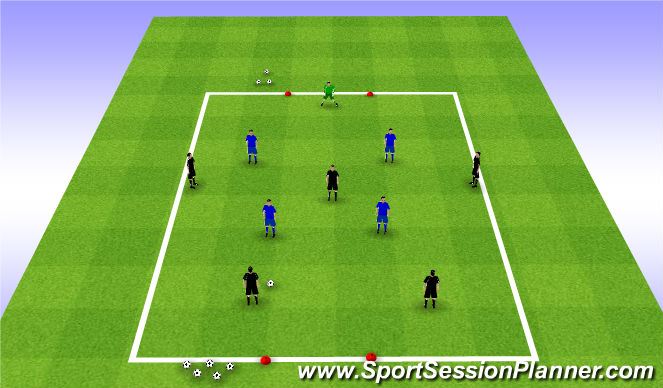 Football/Soccer Session Plan Drill (Colour): Skill Game (20mins)