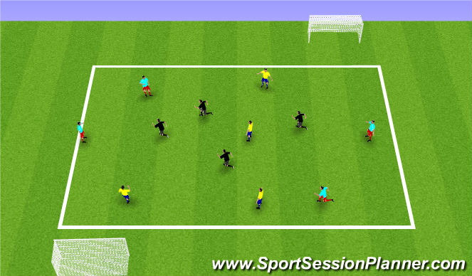 Football/Soccer Session Plan Drill (Colour): Pressing Game