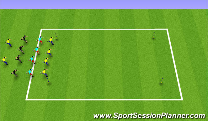 Football/Soccer Session Plan Drill (Colour): Horseshoe runs