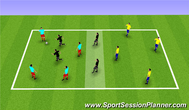 Football/Soccer Session Plan Drill (Colour): Transition Game