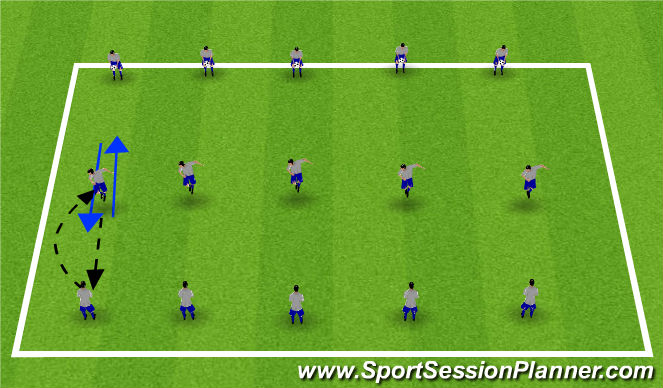 Football/Soccer Session Plan Drill (Colour): Heading & Traping