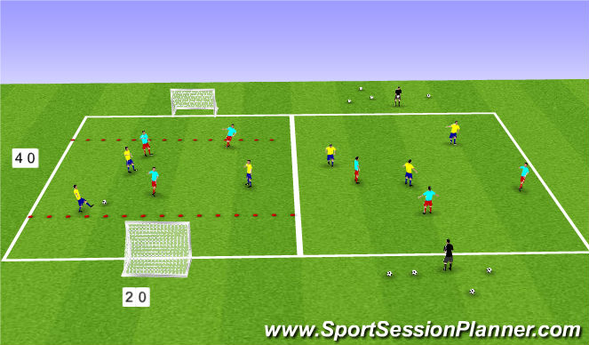 Football/Soccer Session Plan Drill (Colour): SSGs