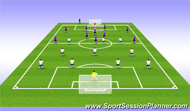 Football/Soccer Session Plan Drill (Colour): Match Conditions