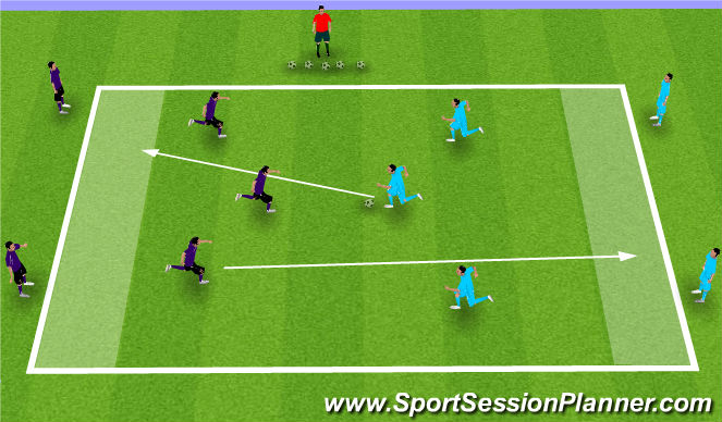Football/Soccer Session Plan Drill (Colour): Dribbling Game