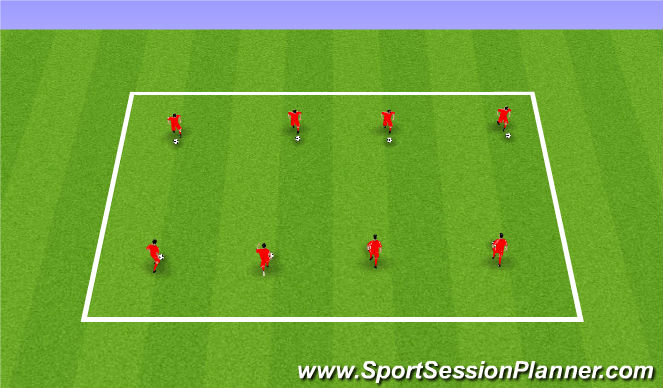 Football/Soccer Session Plan Drill (Colour): Warm Up Phase2