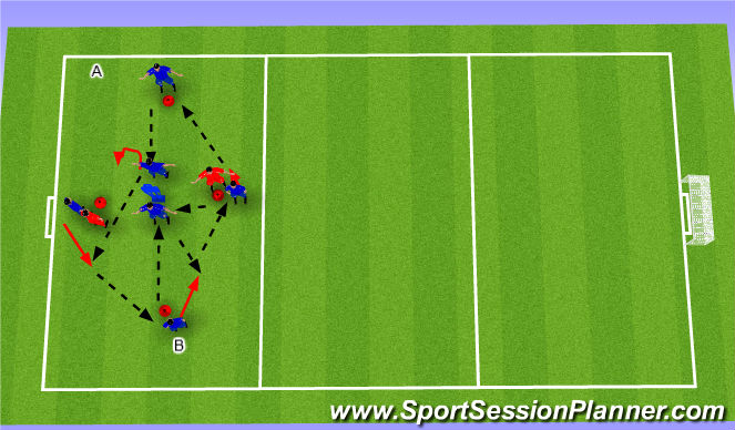 Football/Soccer Session Plan Drill (Colour): Diamond Passing