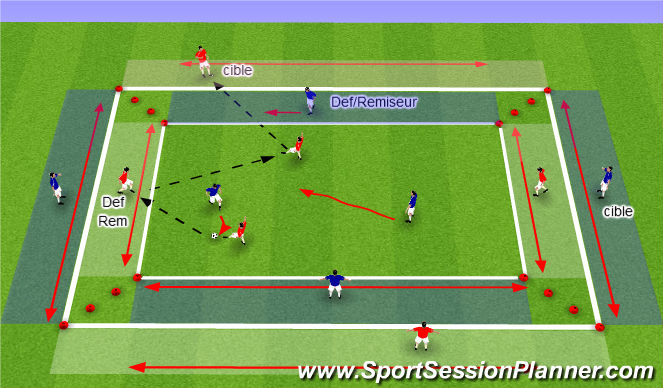 Football/Soccer Session Plan Drill (Colour): SSG18