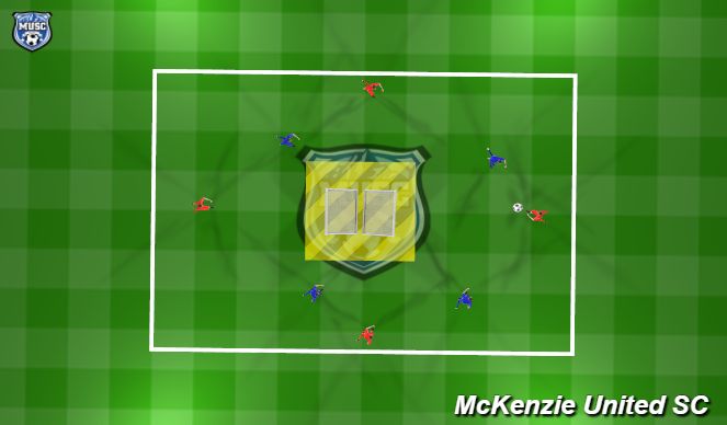 Football/Soccer Session Plan Drill (Colour): Creative midfielders