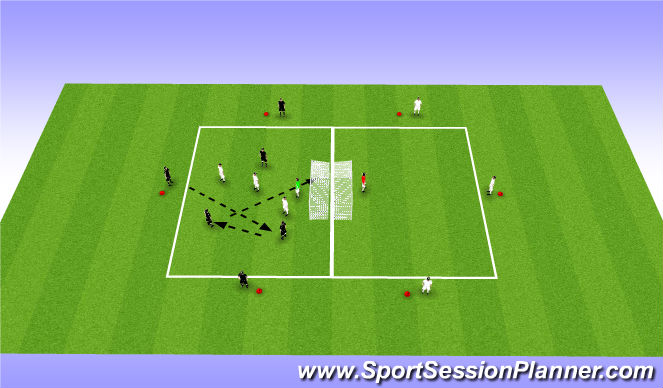 Football/Soccer Session Plan Drill (Colour): Conditioned Game