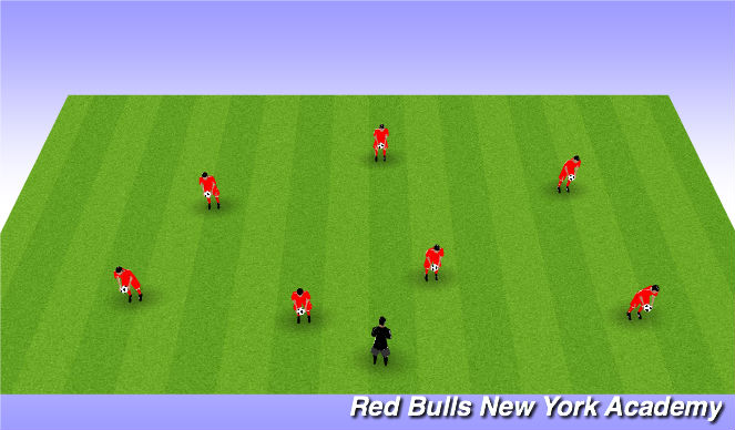 Football/Soccer Session Plan Drill (Colour): Juggling