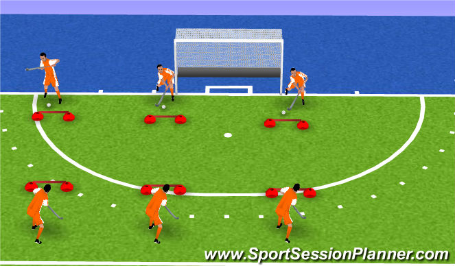 Hockey Session Plan Drill (Colour): warm up mobility