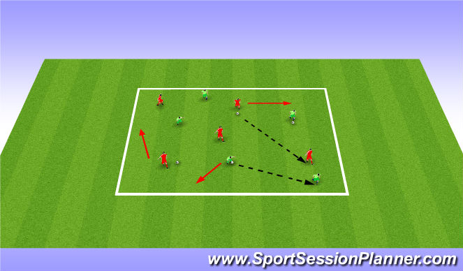 Football/Soccer Session Plan Drill (Colour): warm-up