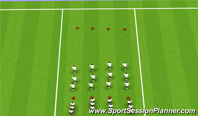 Football/Soccer Session Plan Drill (Colour): WarmUp