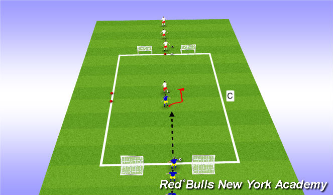 Football/Soccer Session Plan Drill (Colour): Opposed