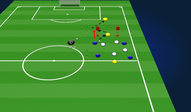 Football/Soccer Session Plan Drill (Colour): Rondo Transfer game