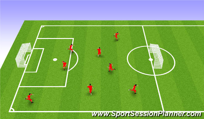 Football/Soccer Session Plan Drill (Colour): Warm Up