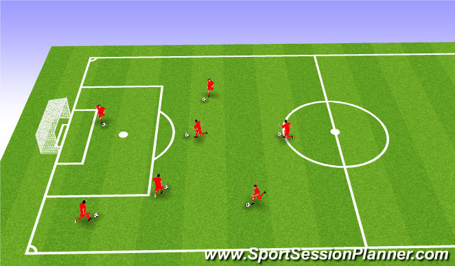 Football/Soccer Session Plan Drill (Colour): Technical