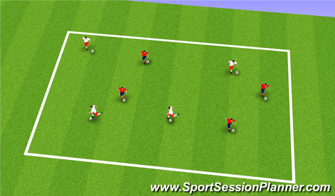 Football/Soccer Session Plan Drill (Colour): BallMastery Warm up
