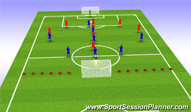 Football/Soccer Session Plan Drill (Colour): SSG