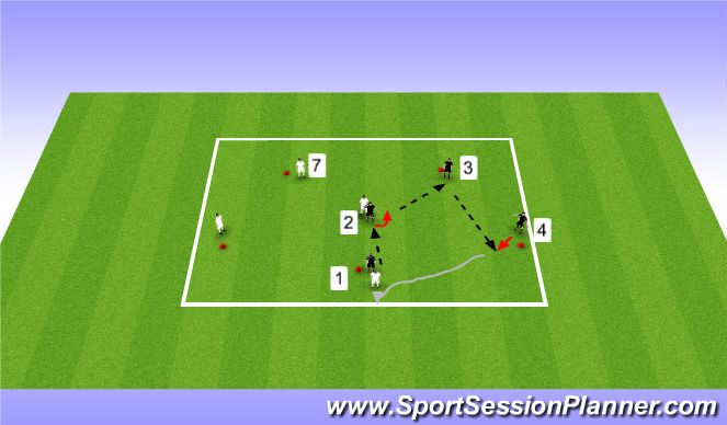 Football/Soccer Session Plan Drill (Colour): Warm Up