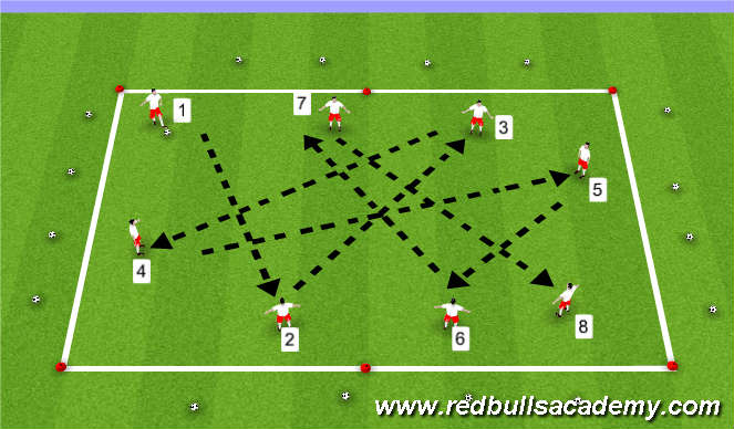 Football/Soccer Session Plan Drill (Colour): Upphitun.