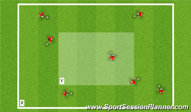 Football/Soccer Session Plan Drill (Colour): Warm Up