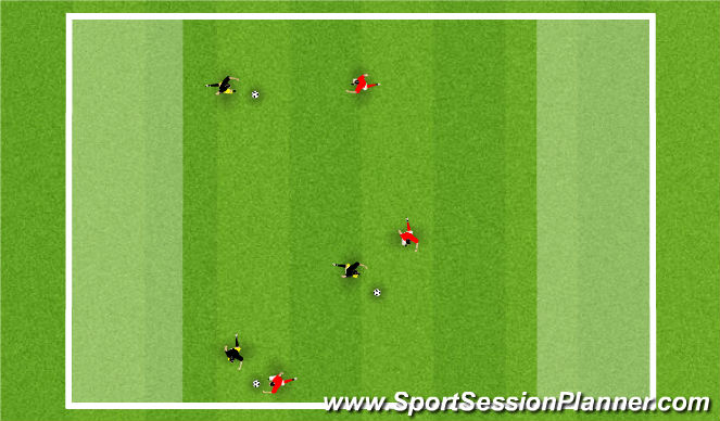 Football/Soccer Session Plan Drill (Colour): Conditioned Game