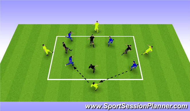 Football/Soccer Session Plan Drill (Colour): Rondo