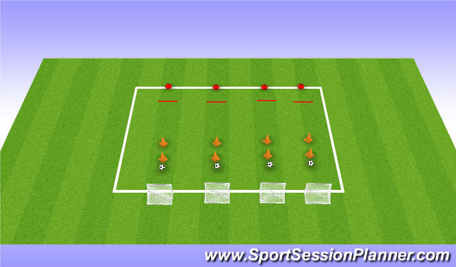 Football/Soccer Session Plan Drill (Colour): Fast feet