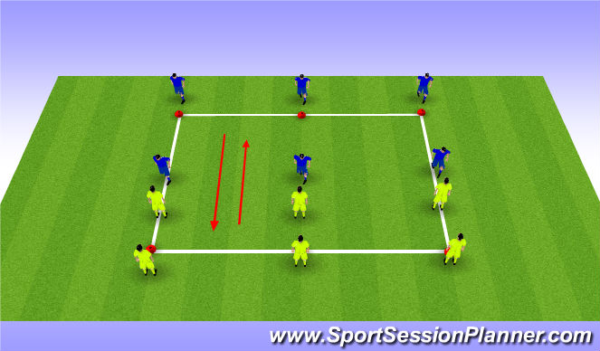 Football/Soccer Session Plan Drill (Colour): Drill