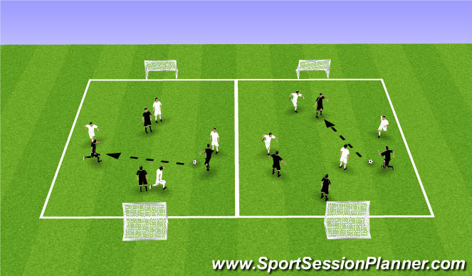 Fútbol Ejercicio del Plan de Sesiones (Color): Warm-up