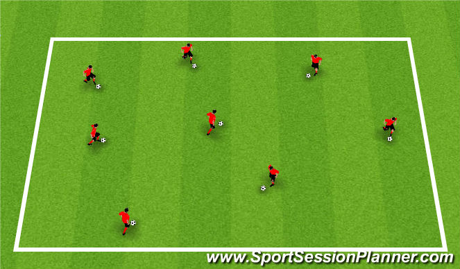 Football/Soccer Session Plan Drill (Colour): Warm-Up: Soccer City