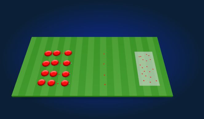 Football/Soccer Session Plan Drill (Colour): Dribble Turn Pass