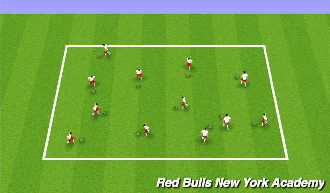 Football/Soccer Session Plan Drill (Colour): Warm up