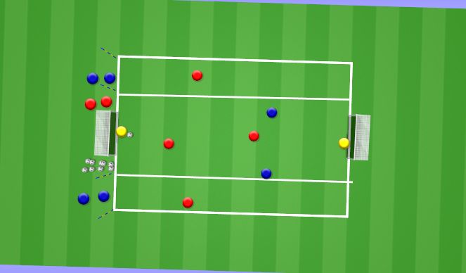 Football/Soccer Session Plan Drill (Colour): 4v2+2
