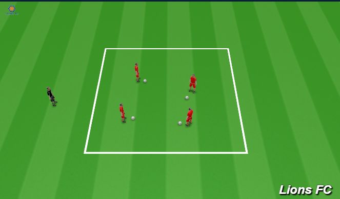 Football/Soccer Session Plan Drill (Colour): Ball Mastery