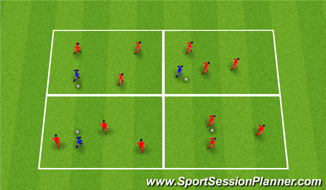 Football/Soccer Session Plan Drill (Colour): Warm Up: