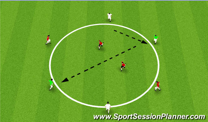 Football/Soccer Session Plan Drill (Colour): Warm up
